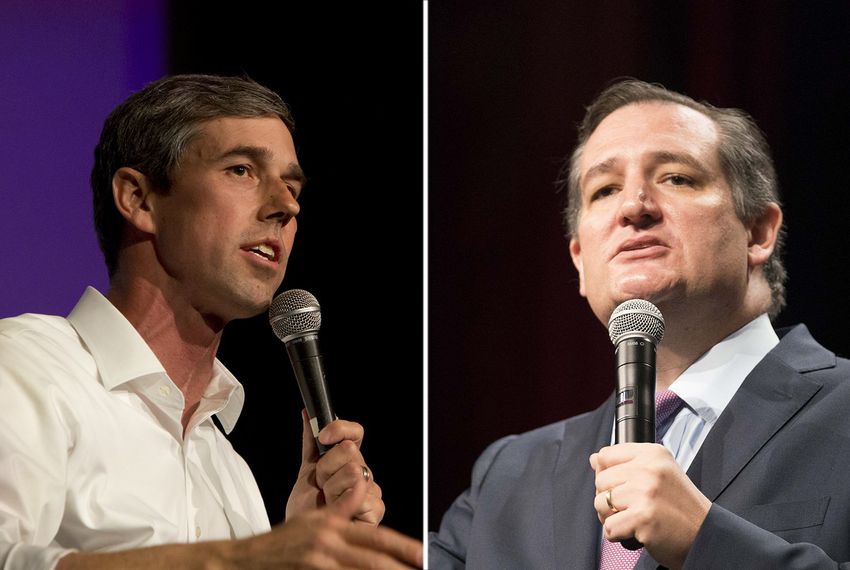 Beto O'Rourke and Ted Cruz
