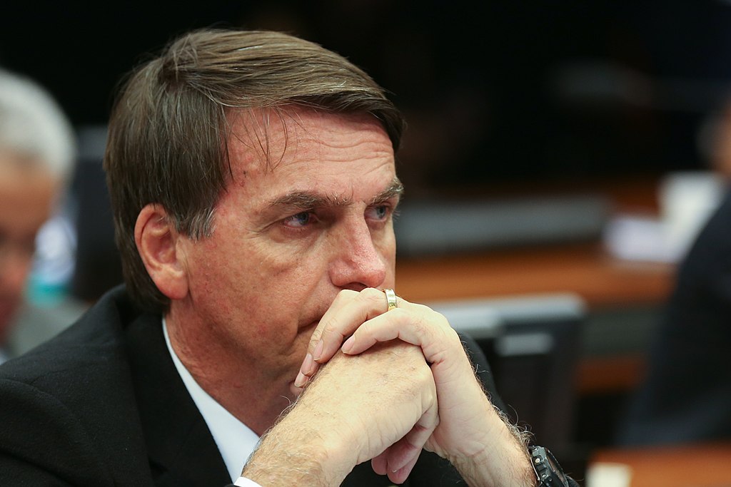 President Jair Bolsonaro of Brazil looking pensive