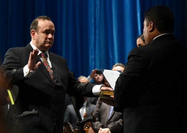 Guatemalan President Alejandro Giammattei is sworn in, January 14, 2020