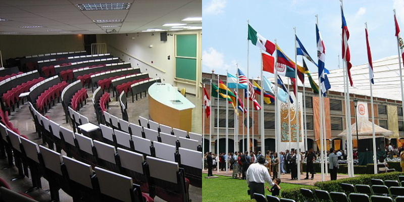 Left: Classroom in Campinas, Brazil; Right: Universidad de las Américas, Puebla Library